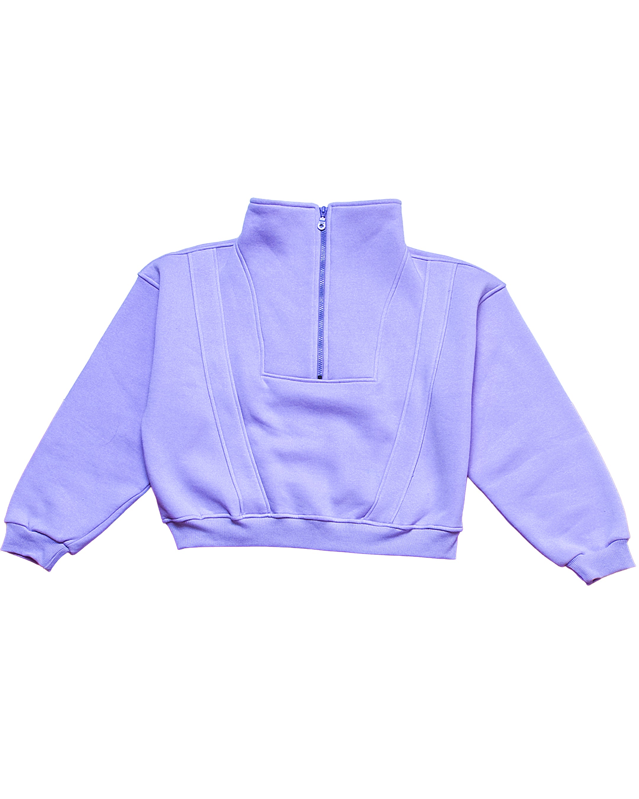 Lilac Cropped Quarter Zipper